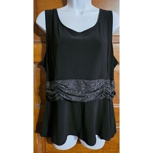 Perceptions Dressy Black Tank